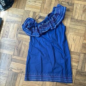 Parker Blue Off-Shoulder Dress